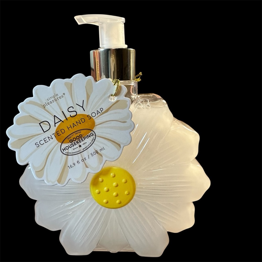 Simple Pleasures ~ Daisy Scented Hand Soap In Decorative Bottle 16.9 fl oz NEW